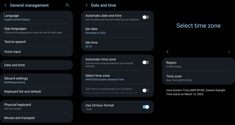 Change Time Zone Samsung Phone