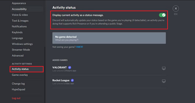 Set Custom Playing Status Discord