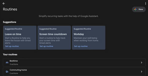 Google Home Routines
