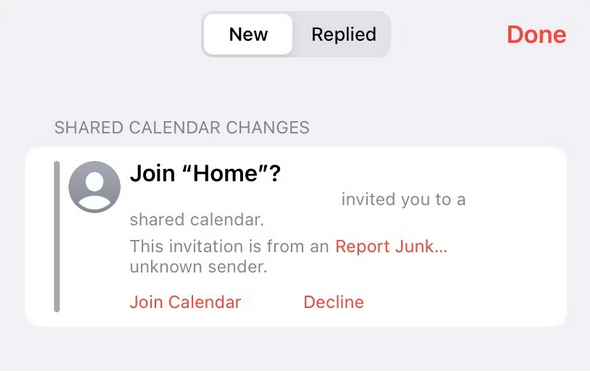 iPhone Calendar Virus