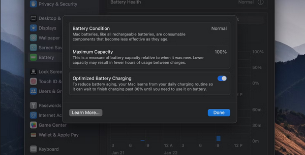 Check Battery Health MacBook